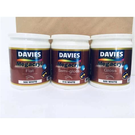 DAVIES MCS 500 Megacryl Flat Latex Paint White 1L Lazada PH