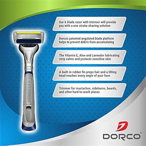 Dorco Pace 6 Plus- Six Blade Razor System With Trimmer 10 Pack (1 ...