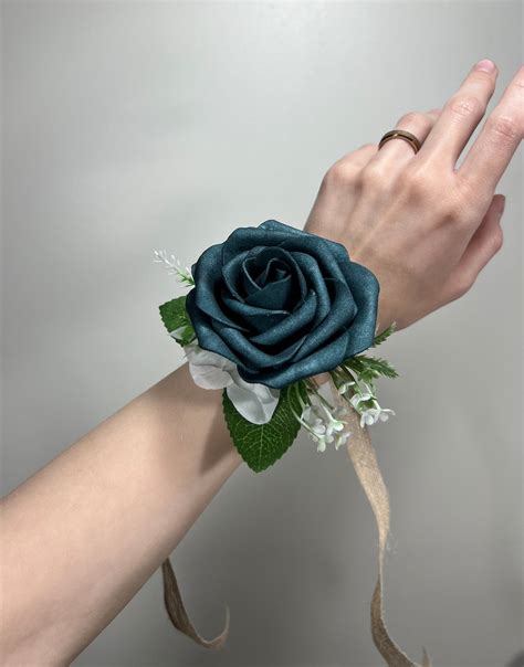 Durk Teal Corsage Wedding Groom Teal Corsage Mom Corsage Durk Teal