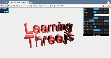 Creating 3d Text Learning Threejs The Javascript 3d Library For