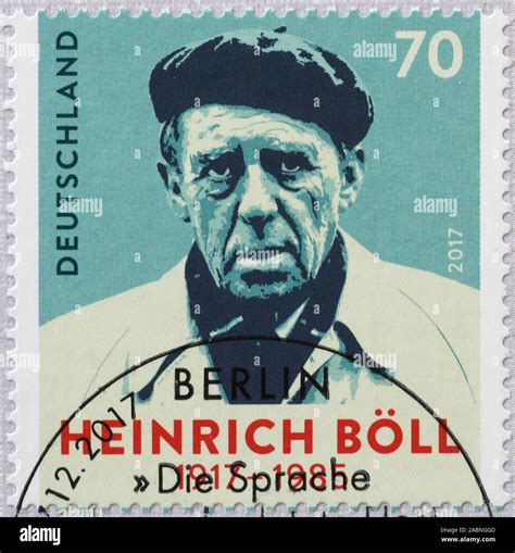 Portrait Of Heinrich Boll On German Postage Stamp Stock Photo Alamy