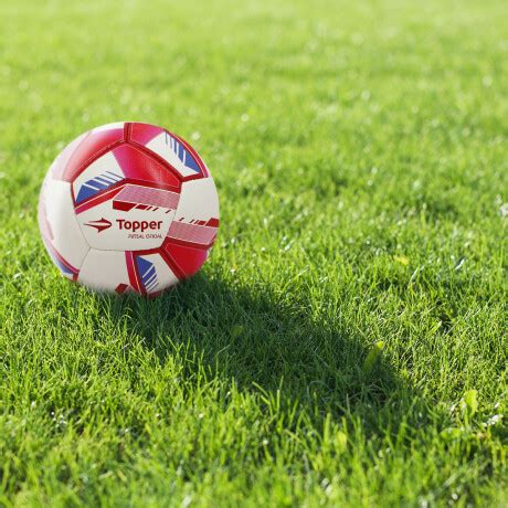 Pelota De Futsal Topper Street V N Cosida A Mano Blanco Rojo El