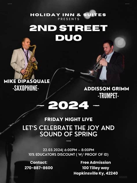 Holiday Inn and Suites Presents: 2nd Street Duo