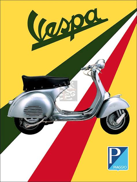 Vespa Piaggio Vintage Poster Art Print Retro Style Classic Motor