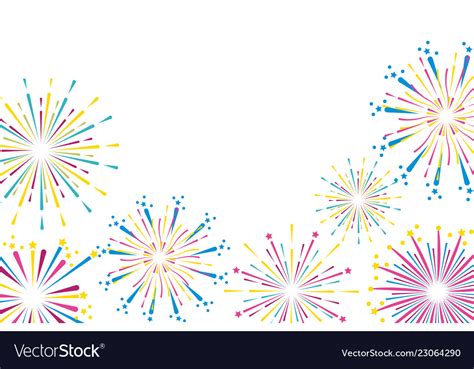 Bright fireworks cartoon Royalty Free Vector Image