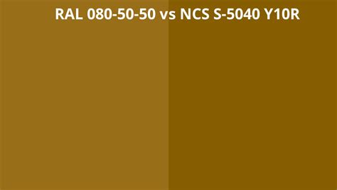 Ral 080 50 50 Vs Ncs S 5040 Y10r Ral Colour Chart Uk