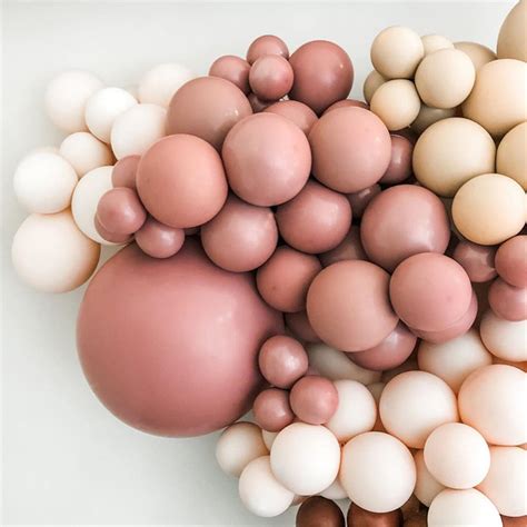 Pcs Balloons Garland Arch Kit Retro Double Layers Pink Nude Etsy Australia