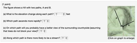 Solved The Figure Shows A Hill With Two Paths A And B