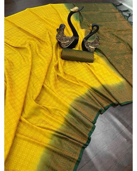 Reeta Fashion Lavish Yellow Kubera Pattu Silk Zari Work Saree Reeta