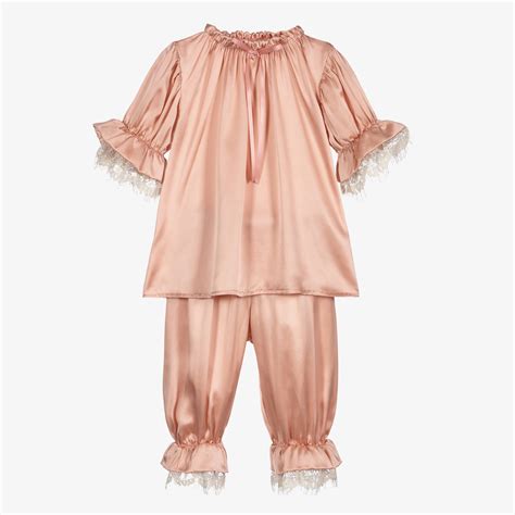 AMIKI Children - Розовая шелковая пижама для девочек | Childrensalon Outlet
