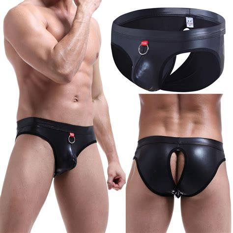 Gay Men Underwear Jockstrap G Strings PU Leather Sexy Underwear Leotard Thongs EBay Australia