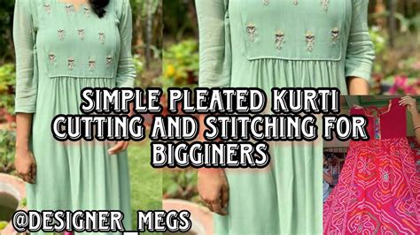 Simple Pleated Kurti Cutting And Stitching Old Saree Reuse Old