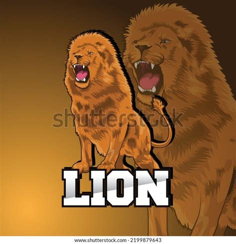 Sports Logo Design Lion Mascot Animal Stock Vector (Royalty Free ...