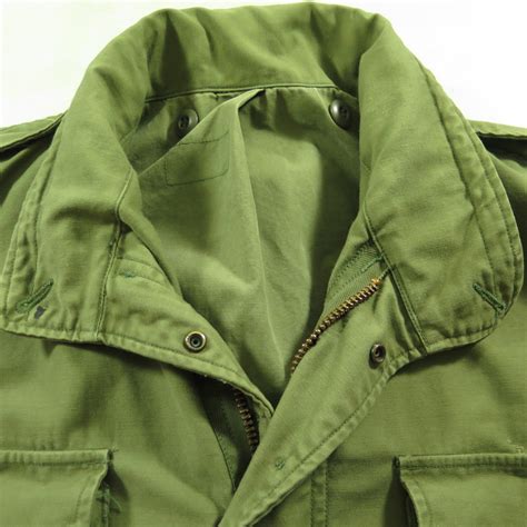 Vintage 60s M 65 US Army Field Jacket Large Military OG 107 Green The