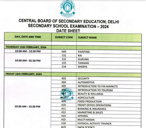 Cbse Board Exam 2024 Big News 10th 12th Board Exam 2024 Datesheet