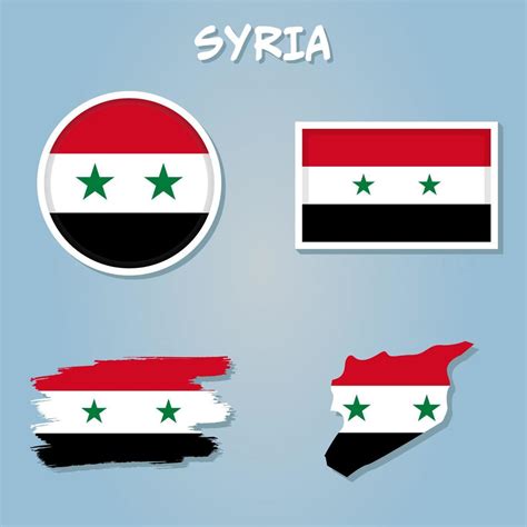 Syrian flag map. Syria country silhouette with flag on background ...