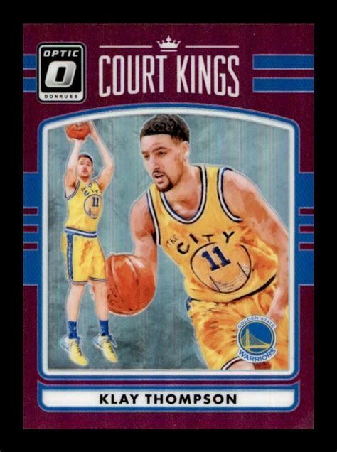 2016 17 Donruss Optic Purple Prizm Klay Thompson 20 Court Kings Golden