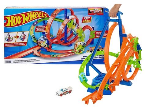HOT WHEELS ZESTAW TORÓW EPICKA PĘTLA KRAKS autko 1 64 w zestawie 0194735144402 Cena