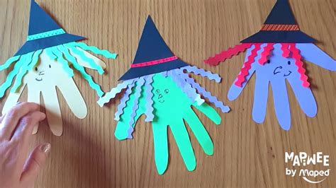 Diy Halloween Sorcières En Papier Activité Manuelle Pour Enfant Youtube