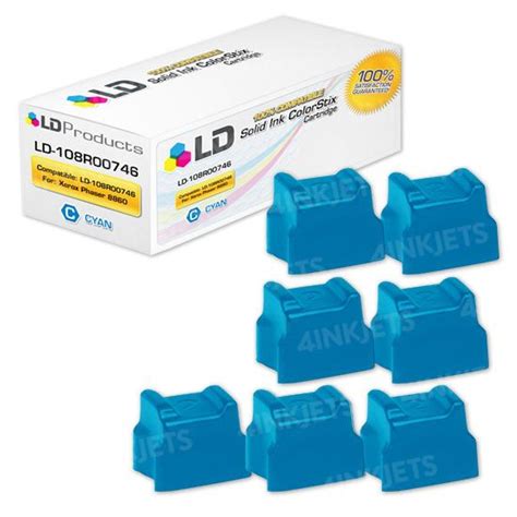 Xerox Phaser 8860 8860MFP 108R00746 7 Pack Solid Ink Cartridge Cyan