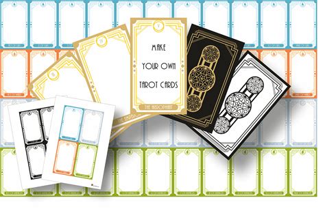 Make Your Own Tarot Cards Printable Tarot Cards Templates Etsy