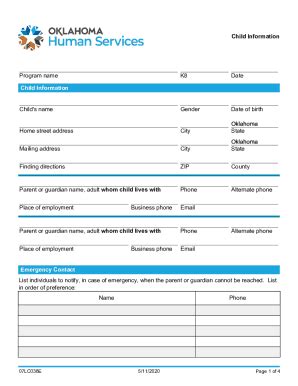 2020 2025 Form OK DHS 07LC038E Fill Online Printable Fillable Blank