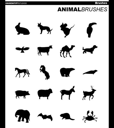 20 Animal Brushes for PS by UnidentifyStudios on DeviantArt