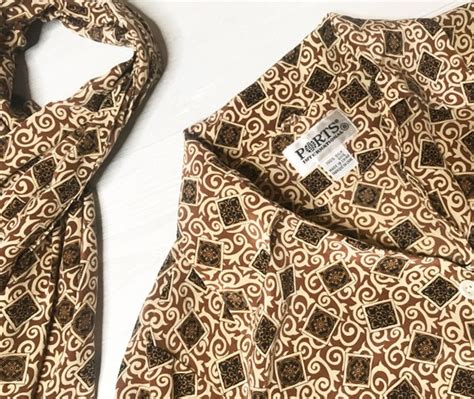 S Silk Designer PORTS Blouse S Pussy Bow Gem