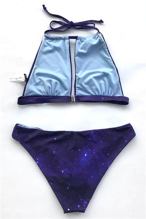 Starry Sky Halter Bikini Set