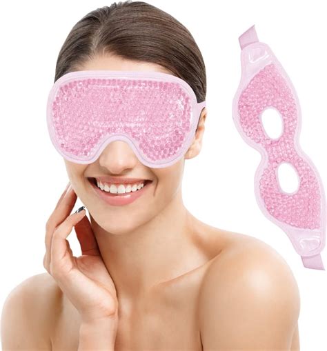 Ice Eye Mask Reusable Pcs Ice Pack For Eyes Hot Cold Compress Gel Bead Cooling Eye Mask For