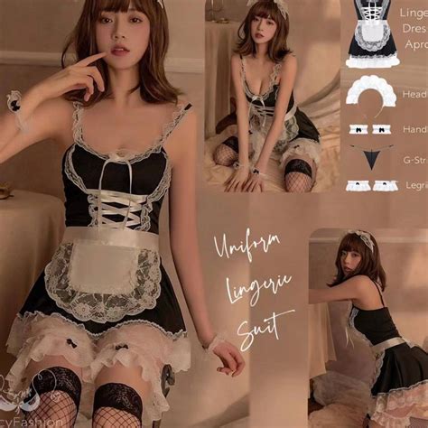 Jual Kode Unm Sl Lingerie Sexy Cosplay Maid Uniform Sexy