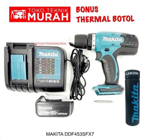 Makita DDF453SFX7 Mesin Bor Cordless Drill Driver DDF 453 SFX7 Lazada