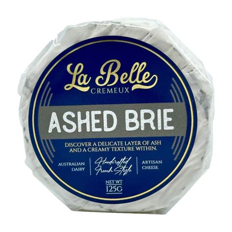 Cheese Brie Ash 125g La Belle Three Brothers Fresh