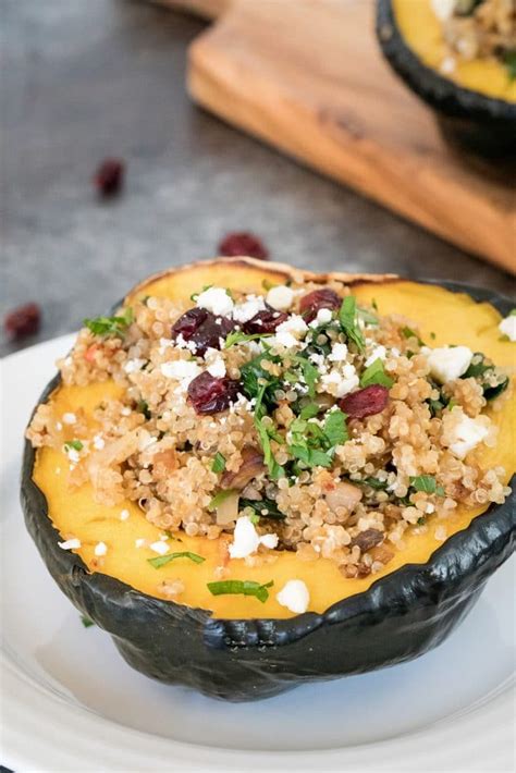 Quinoa Stuffed Acorn Squash Recipe We Are Not Martha