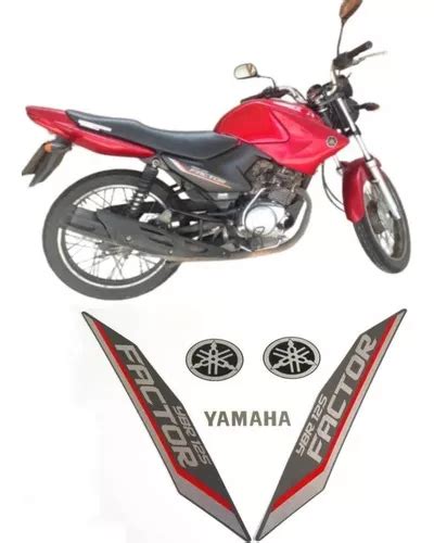 Kit De Pegatinas Compatibles Con Yamaha Ybr Factor Color Rojo