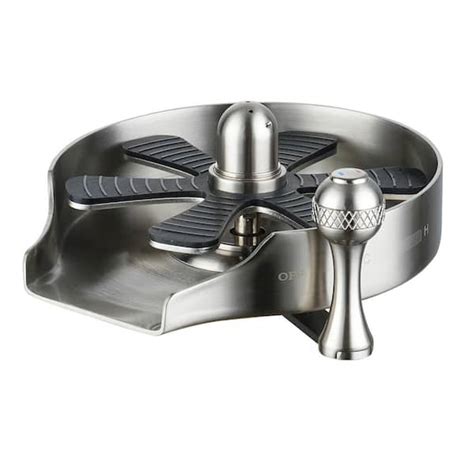 Casainc In Kitchen Sink Hot And Cold Glass Rinser In Brushed Nickel Ca Rb Bn The Home Depot