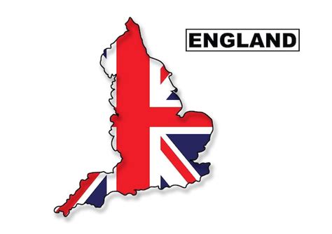 Premium Vector | England flag map in vector