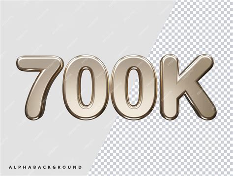 Premium PSD | 700k follower text effect vector illustration