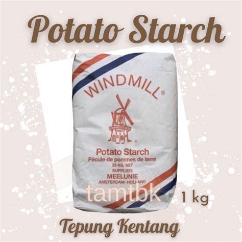 Jual Tepung Kentang Potato Starch Windmill 1kg Shopee Indonesia