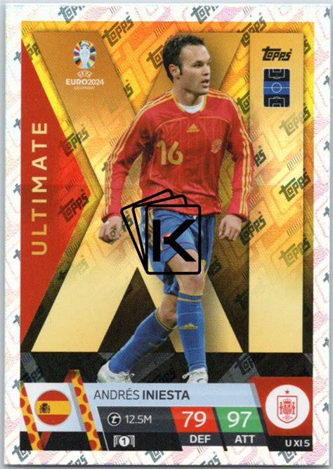 fotbalová karta Topps Match Attax EURO 2024 Ultimate XI5 Andrés Iniesta