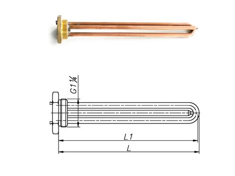 ТЕН до бойлера 1200-2000 Вт 220 В на фланці 1 1/4” - Електрон-Т ...