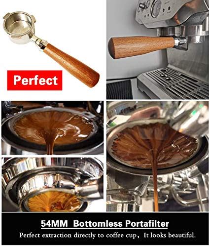Bottomless Portafilter FitsBarista Espresso Machine Stainless Steel Naked Portafilter Along With