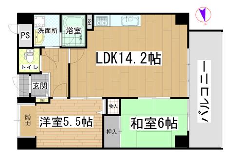 【ハトマークサイト】大阪府四條畷市岡山東1丁目の 2ldk 中古マンション