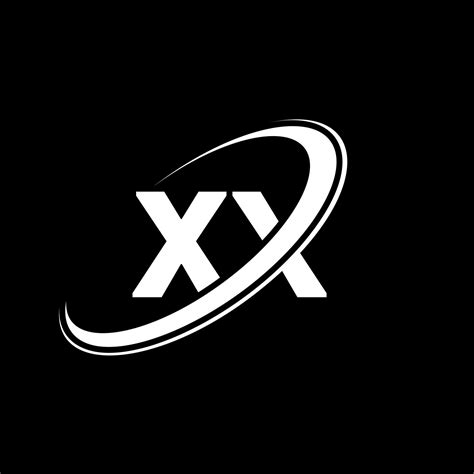 XX X X letter logo design. Initial letter XX linked circle uppercase