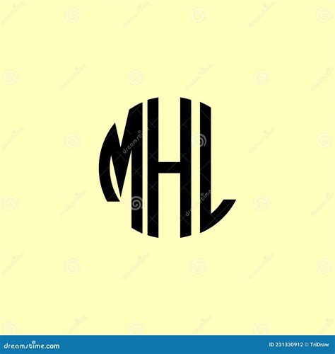 Creative Rounded Initial Letters Mhl Logo Stock Vector Illustration