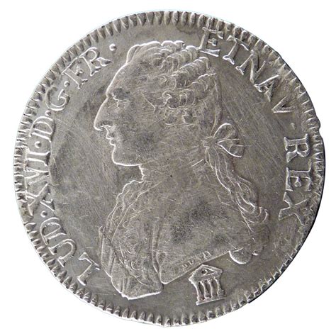 20907 LOUIS XVI Écu aux Branches d Olivier TTB Ecu De 51 à 150