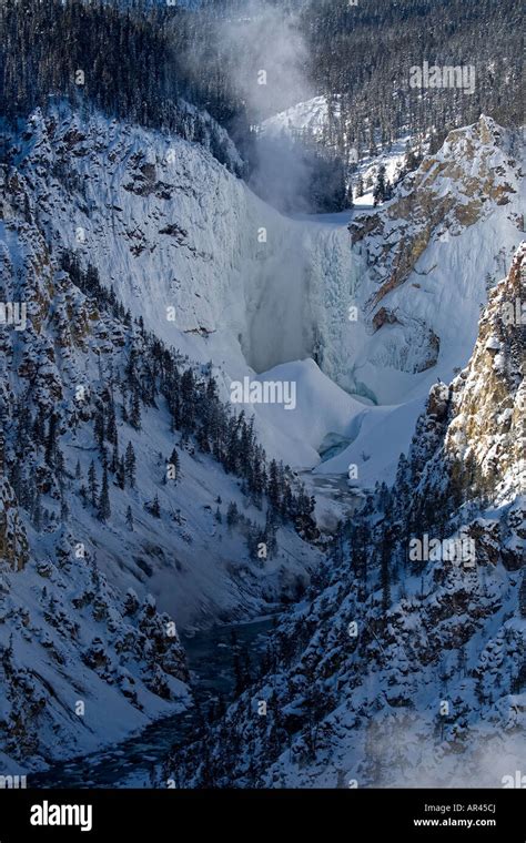 Firehole falls yellowstone winter hi-res stock photography and images ...