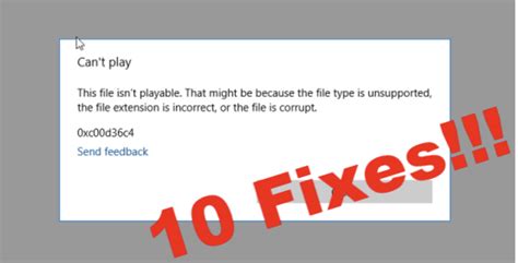 10 Tactics To Repair 0xc00d36c4 Error In Movies 2023 WP FixAll