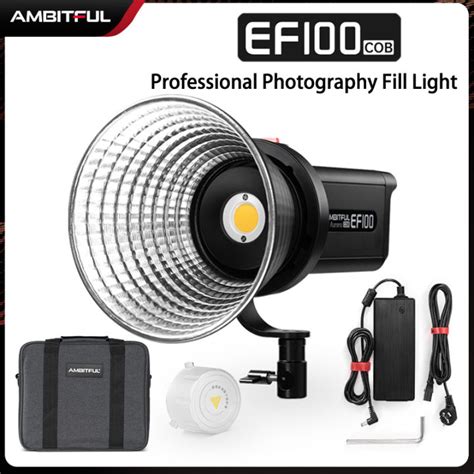 AMBITFUL EF100 COB ไฟวดโอ LED 5600K CRI 95 TLCI 95 ไฟ LED