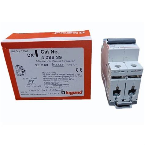 Legrand DX3 2P C63 MCB, 2 Pole at ₹ 1854/piece in Mumbai | ID ...